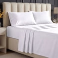 thumbnail image 2 of Beddora Twin Size Bed Sheets Set in White – 3-Piece Cooling Deep Pocket Sheet Set, Ultra-Soft, Wrinkle-Free Microfiber, Hotel Luxury Easy-Care Bedsheets Set, 2 of 9