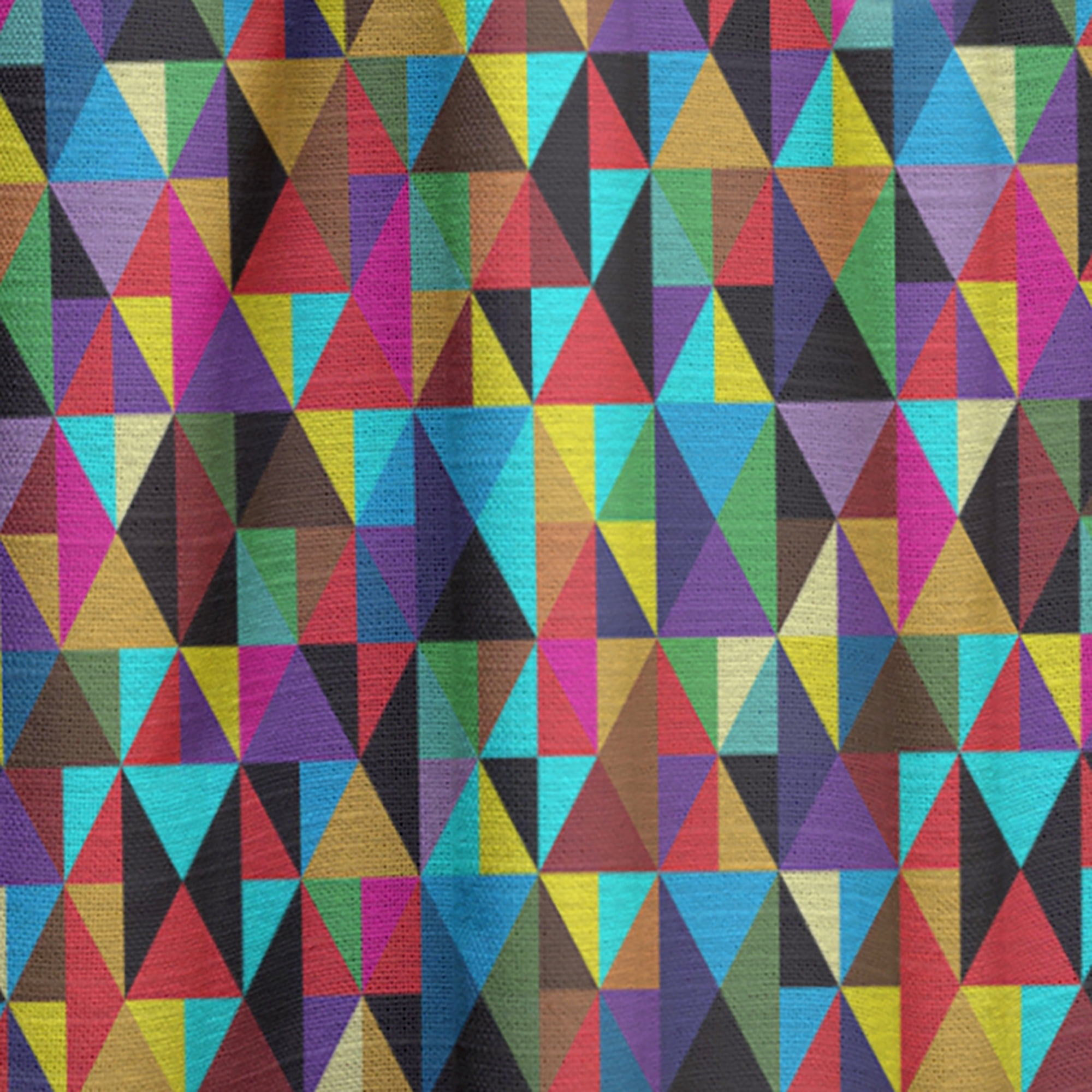 Designart 'Triangular Shapes Colourfields III' Modern Curtain Panel