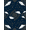 Navy Blue White Gold, Pattern 4, variant on ODIKA Phase Stardust Border Constellation Map Galaxy Starry Cosmic Refined Structured for Entryway, Kitchen, Mudroom, Stain Resistant Flatwoven