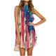 thumbnail image 2 of Día de la Independencia Moda para mujer Sin mangas Impreso Cuello redondo Suelto Vestido irregular para mujer Pompotops ghjkhdj2813, 2 of 5