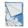 thumbnail image 2 of Angel Wings Soft Flannel Fleece Blanket, Cupid is Aiming from a Bow Love Shoot of Desire on the Clouds Cartoon Print, Cozy Plush for Indoor and Outdoor Use, 50" x 70", Blue and White, by Ambesonne, 2 of 5