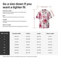 thumbnail image 6 of Uemuo Peonies And Roses Pattern Cotton Linen Short Sleeve Shirts,Casual Lightweight Button Down Shirts,Vacation Beach Summer Tops-4X-Large, 6 of 7