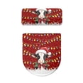 thumbnail image 5 of HELLHERO Christmas Cow and Lights Stylish for Toilet Stretch Toilet Dust Cover Set Fits All Toilet Shapes Soft Dustproof, 5 of 8