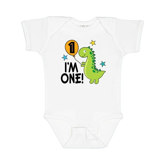 Inktastic 1st Birthday Dinosaur 1 Year Old Boy Boys or Girls Baby Bodysuit