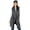 Charcoal Grey, variant on Women's Trimmed Fleece Vest - Fashionable Solid Color Long Fleece Vest
