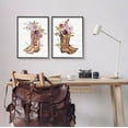 thumbnail image 2 of Stupell Industries Country Floral Boho Boots Graphic Art Black Framed Art Print Wall Art, Set of 2, Design by Nina Blue, 2 of 7