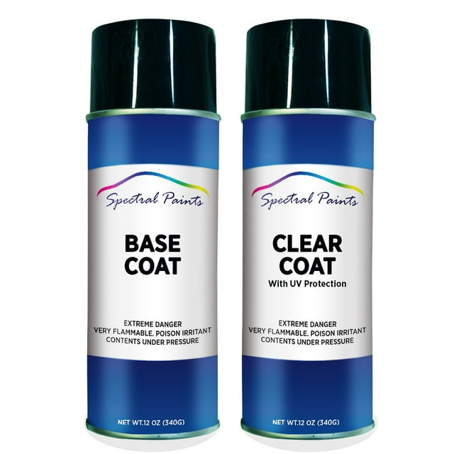 Spectral Paints Compatible/Replacement for Jeep AY110LDS Anvil: 12 oz. Base & Clear Touch-Up Spray Paint
