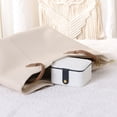 thumbnail image 5 of REGALWOVEN 2 Layer Accessory Box with Mirror, PU Leather Accessory Organizer Case Storage Display Holder White, 5 of 7