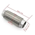 thumbnail image 3 of Stainless Steel Exhaust Flexible Pipe Flexi Joint Repair Tube Car Accessories55x200mm, 3 of 4