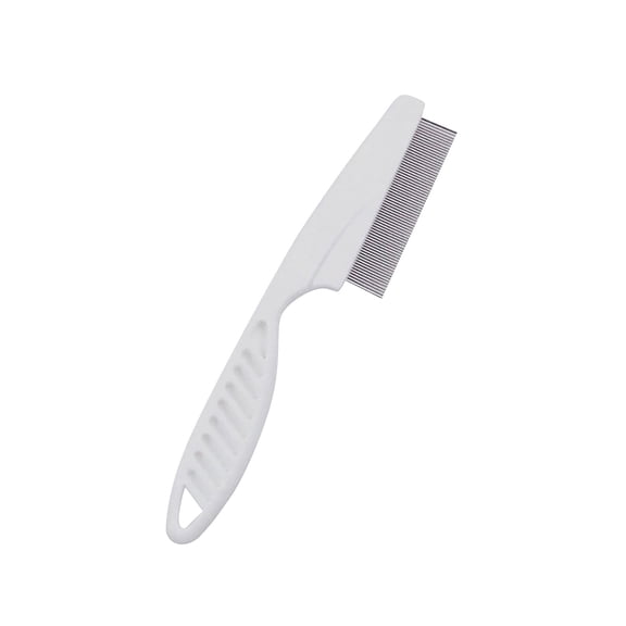 Stainless Steel Pet Comb Small Size 14Cm For Flea Removal Grooming For Cats And Small Dogs, Pet Brush For Pet Hair Care, Detangling Comb With Ergonomic Handle