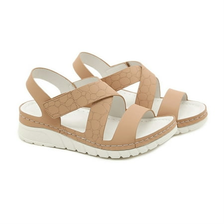 

Women\ s Sandals Slip-on Style Peep Toe Casual Shoes with EM Sole Summer Beach Supply
