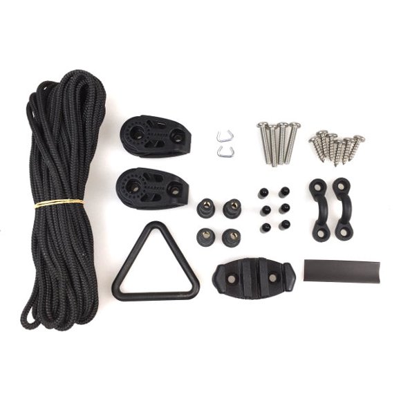 Yak Gear Anchor Trolley AK1 Deluxe; Gunwale Mount On Kayak Or Canoe; Black; Nylon