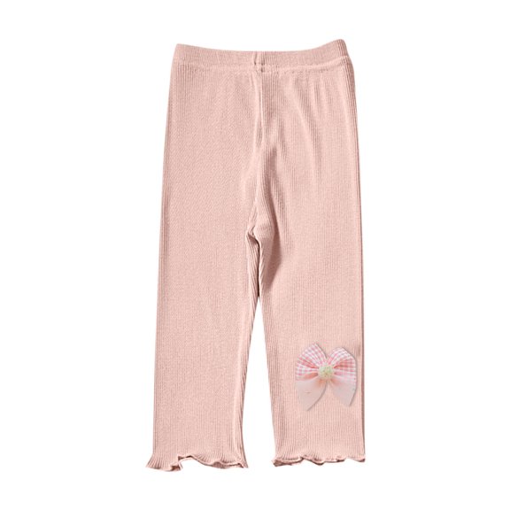 Crunowin Girls Sporty Casual Pants Lightweight Elastic Waist Breathable Design Trendy Comfort Pants Pink Size 5 Years