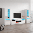 thumbnail image 3 of York WH02 Electric Fireplace Modern Wall Unit Entertainment Center, 3 of 6