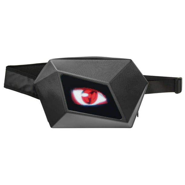 Mochila De Moto Paquete de pecho con pantalla LED, bolso cruzado de caballero Compatible con Bluetooth duro para montar