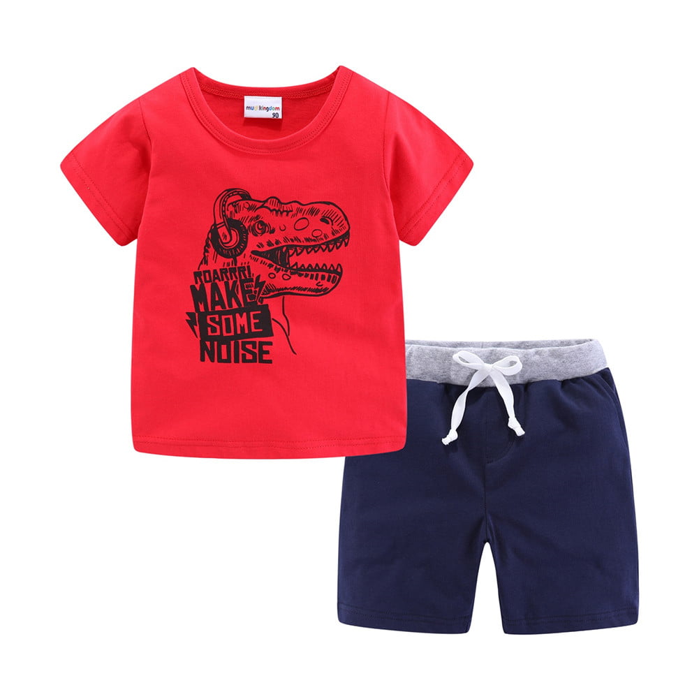 Mud Kingdom Little Boys Short Clothes Sets Beach Outfits Holiday
