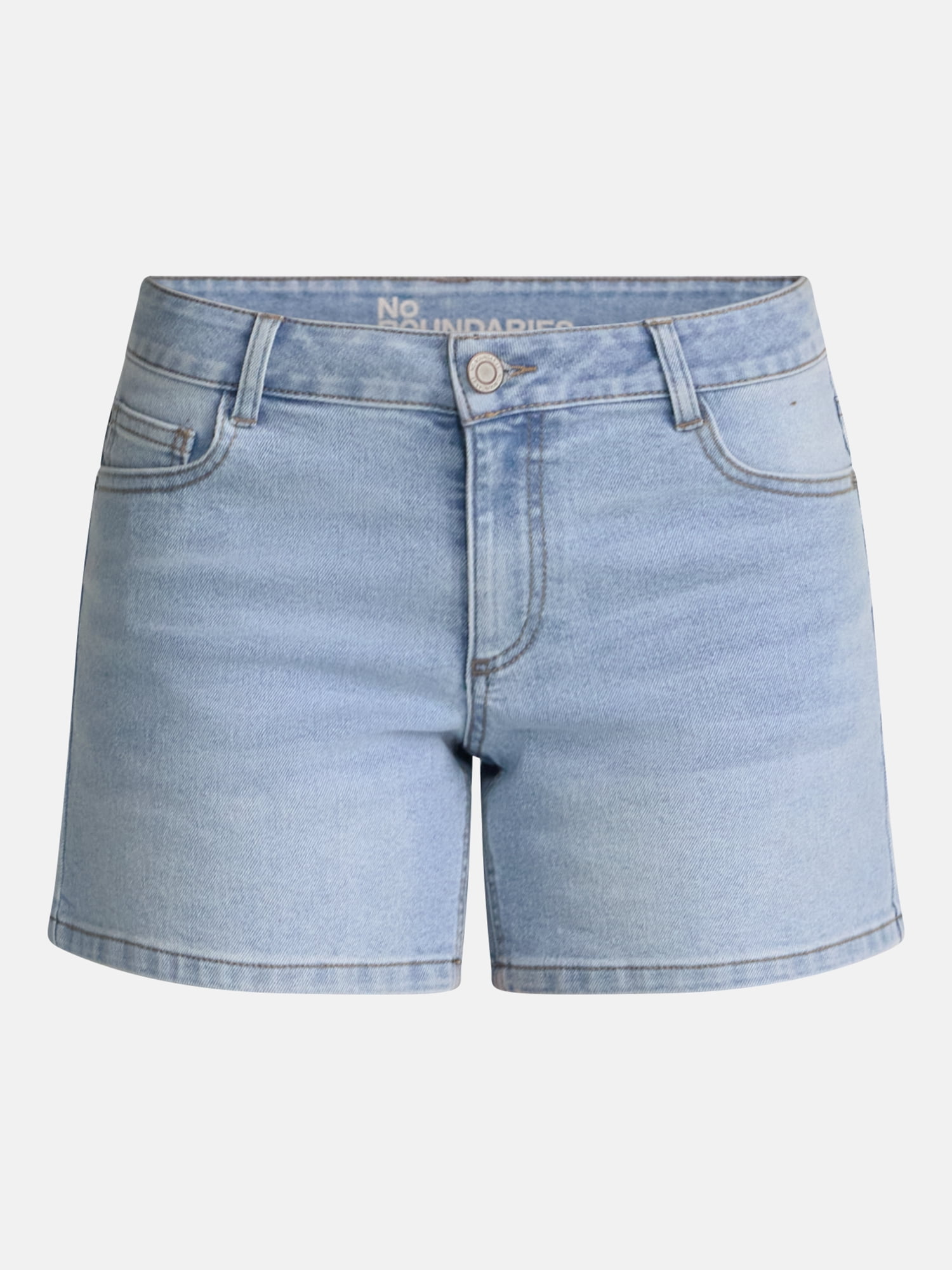 No Boundaries Relaxed Fit Shorts, 5" Inseam, Women's Waist Sizes 00-20