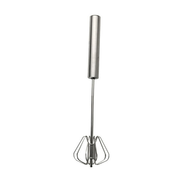 EW Hand Mixer Stainless Steel Egg Beater Butter Semiautomatic Rotating