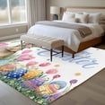 thumbnail image 5 of Easter 5'x8' Area Rug for Living Room, Pink Tulip Flowers Spring Watercolor Bunny Floral Washable Non-Slip Rugs for Bedroom Nursery Dining Room, Low-Pile Kitchen Carpet Large Entryway Rugs, 5 of 9