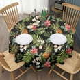 thumbnail image 3 of Summer Pineapple Botanical Round Table Cloth,Wrinkle Resistant Table Cover Waterproof Reusable Round Table Cloths for Home Decor Summer Spring Picnic Dining Holiday (Round,60x60inch), 3 of 6