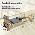 thumbnail image 5 of Pilates Reformer, Wooden Pilates Reformer Machine with Tower, Pilates Bed Strength Training Equipment for Home Use and Studio, Pilates Equipment with Reformer Box, Jump Board, 5 of 6