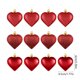 thumbnail image 3 of Decoraciones De Plástico Adornos en forma de corazón, juego de 12 piezas, decoración colgante roja brillante para fiestas navideñas y bodas, 4,5 cm (1,77") Rkxzt, 3 of 9
