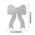 thumbnail image 2 of Iron On Patches Glitter,Sweatshirt Side Bow Patches Iron On Embroidered Patch Cute Sequin Applique Sew On Fabric Patches Shiny DIY Decorative Accessories Lovely For Girls Women Clothes, 2 of 7