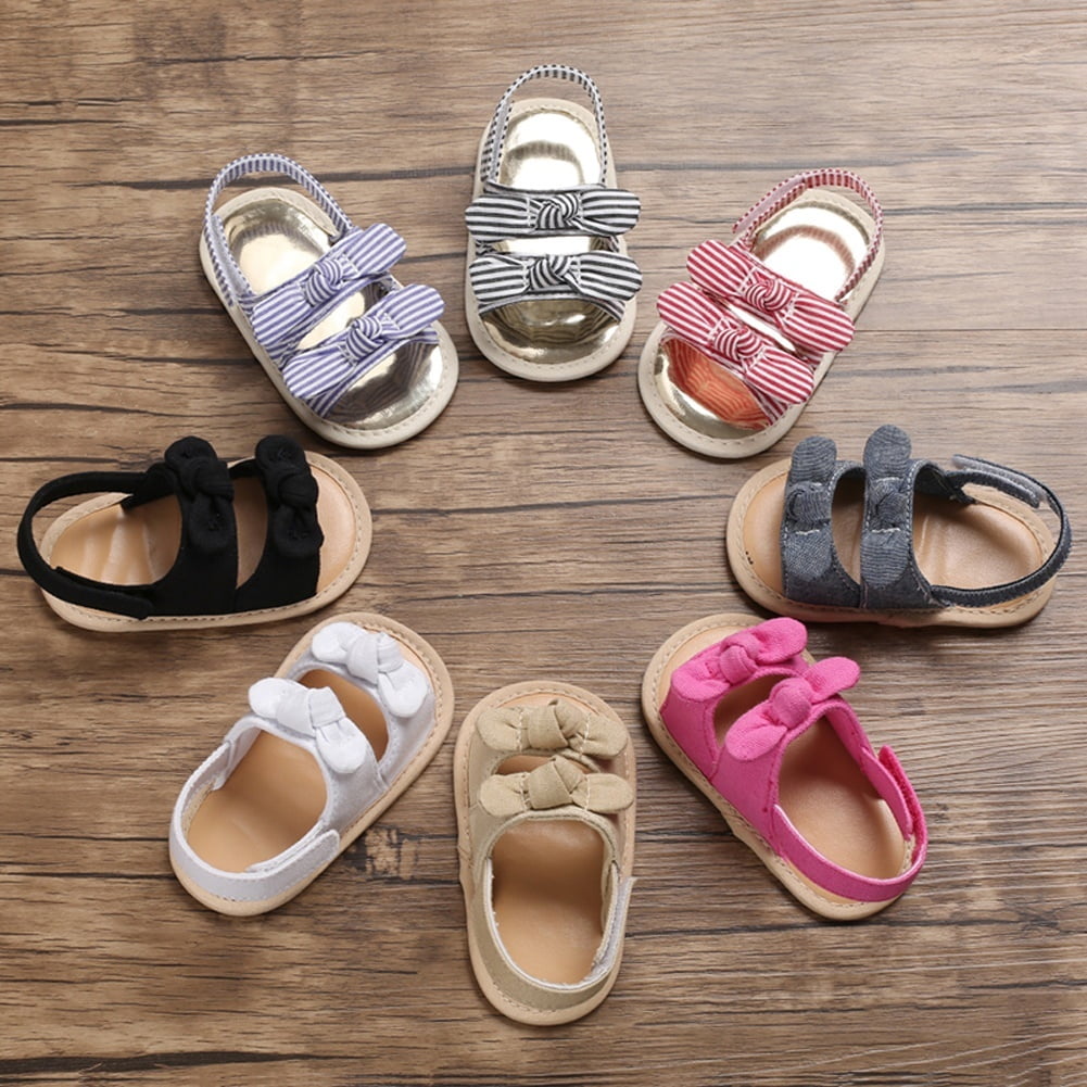 Mode Bebe Bebe Fille Sandales a Semelle Souple Chaussures d Ete Enfant en Bas Age Bow Knot Sandale Casual Soft Shose Walmart