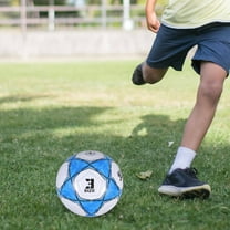 HEANUJJ Youth Soccer Training Ball Blue PVC for Practice Durable Handstitched Designed for Kids  Size 3