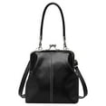 thumbnail image 3 of BadPiggies Retro PU Leather Handbags for Women, Kiss Lock Crossbody Tote Bag Stylish Shoulder Purses - Black, 3 of 6
