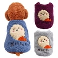 thumbnail image 1 of Flmtop Pet Cat Cartoon Print Plush Jacket Button Closure Vest Dog Pressure Clothes Grey, 1 of 9