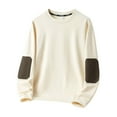 thumbnail image 5 of Mens Sweatshirt Under $10 Fall Winter Casual Long Sleeve Basic Sweatshirts Patchwork Round Neck Pullovers Men's Clothing, 5 of 9