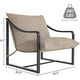 thumbnail image 2 of Set of 2 accent sillas metal frame sala de estar sillas con soft cushion comfy chair para dormitorio beige sling accent chair fácil montaje, 2 of 7