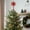 Red, variant on TOUMENY Hollow Radiating Five Pointed Star Tree Topper, Christmas Tree Top Star Ornament with Three Dimensional Fleecy, Tree Toppers for Holiday Decoration with Clip On Installation, Gold