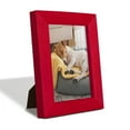 thumbnail image 2 of Grooved 3.5 in. x 5 in. Red Picture Frame Set (Set of 4), 2 of 6