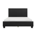 thumbnail image 3 of Pemberly Row Contemporary Wood and Faux Leather Queen Bed in Black, 3 of 7