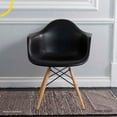 thumbnail image 3 of Silla Tipo Eames Con Brazos Comedor Moderno Retro Resistente negro 6.49 pulg Pido Todo E-SEBZM-BK, 3 of 8