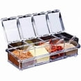 thumbnail image 1 of Spice Jar Set 4 Pieces, Clear Bottles, Salt Spice Jar, Spice Jar, 1 of 5