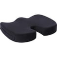 thumbnail image 2 of Lorell Butterfly-Shaped Seat Cushion - 17.50" x 15.50" - Fabric, Memory Foam, Silicone - Butterfly - Comfortable, Ergonomic Design, Durable, Machine Washable, Zippered, Anti-slip - Black - 1Each, 2 of 7