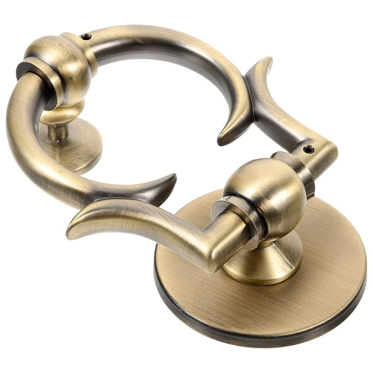 jojofuny Round Zinc Alloy Door Handle Knocker Antique Green