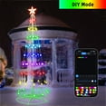 thumbnail image 4 of 7-ft Smart Christmas Cone Tree Star String Lights USB-powered Programmable Multicolor 100 Vibrant RGB Changing LED 2025 NEW, 4 of 7
