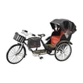 thumbnail image 3 of BELOVING Modèle de Pousse-Pousse en Alliage Pédicab Classique en Métal Jouet pour Enfants Garçons Filles Ados Noir à Trois Roues, 3 of 10