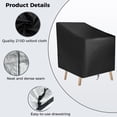 thumbnail image 3 of Outdoor Chair Cover, Outdoor Patio Furniture Covers for Stacked Chairs, Heavy Duty Wicker Garden Sofa Chair Cover, 25L x 25W x 47H inches, 3 of 5