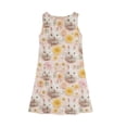 thumbnail image 4 of LTTVQM Easter Dresses for Girls 2026 Egg Rabbit Print Funny Sleeveless Sundresses Soft Crew Neck Midi Dresses Lightweight Church Dresses Yellow 3-4 Years, 4 of 5