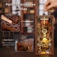 thumbnail image 7 of DIY Book Nook Kit, DIY Miniature Dollhouse Booknook Kit, 3D Wooden Puzzle Bookend Bookshelf Insert Decor with LED Light for Teens and Adults (Beyond Library), 7 of 7