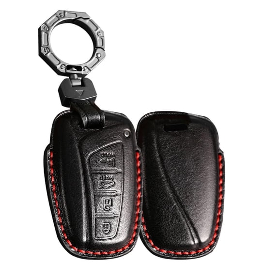 Key Case For Car Keys Fit For Hyundai Genesis Santa Fe Equus Azera Smart keychain Accessories 4 Buttons Case Holder Protector Keychain