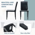 thumbnail image 5 of StnTalk Dining Chairs Set of 4, Black Faux Leather Upholstered Kitchen Chairs with Metal Legs, Modern Parsons Dining Room Chairs for Dining Table, Easy Assembly, 5 of 7
