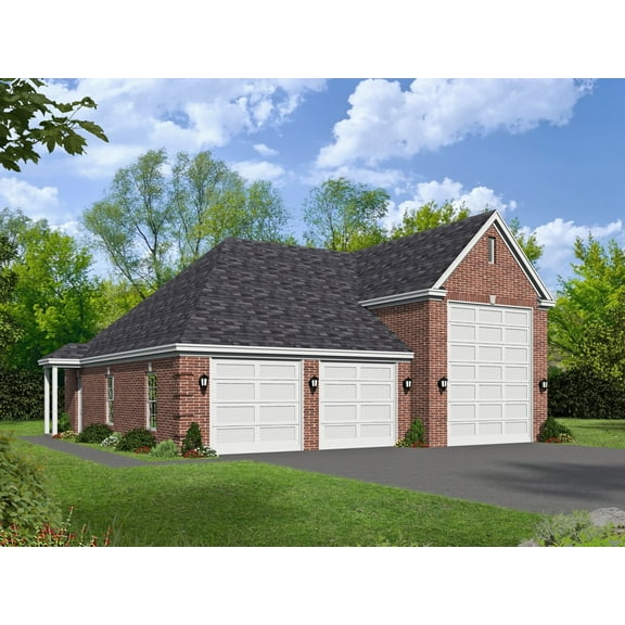 763-1837: Garage European 0 Bed, 0 Bath Luxury Home Plan, 0 Sq Ft: Full Blueprints with License to Build by Home Plan Marketplace - Lesuto