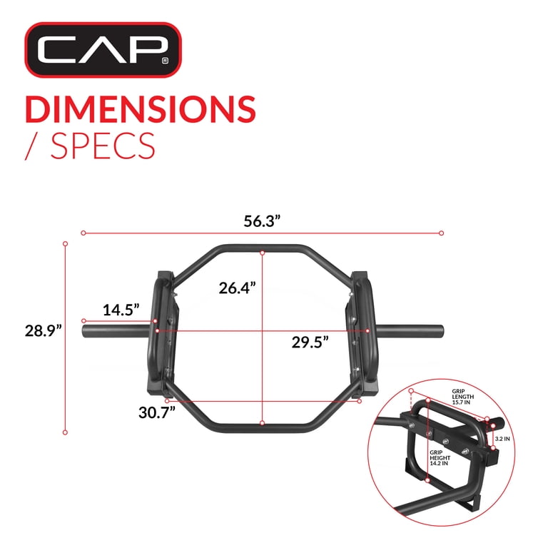 CAP Universal Olympic Trap-Shrug Bar, 500 lb Capacity photo 6