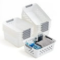 thumbnail image 1 of IRIS USA 12 Pack Storage Basket, White, 1 of 10